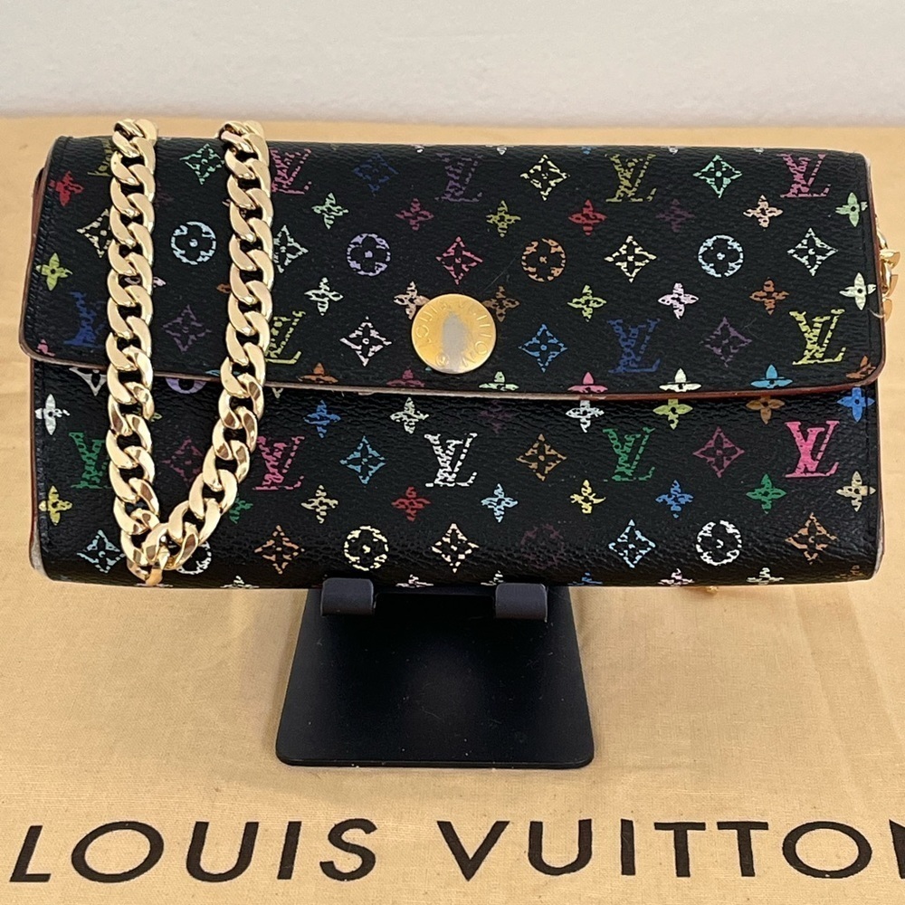 Louis Vuitton Portefeuille Murikami wallet with 46”unbrand chain 2006